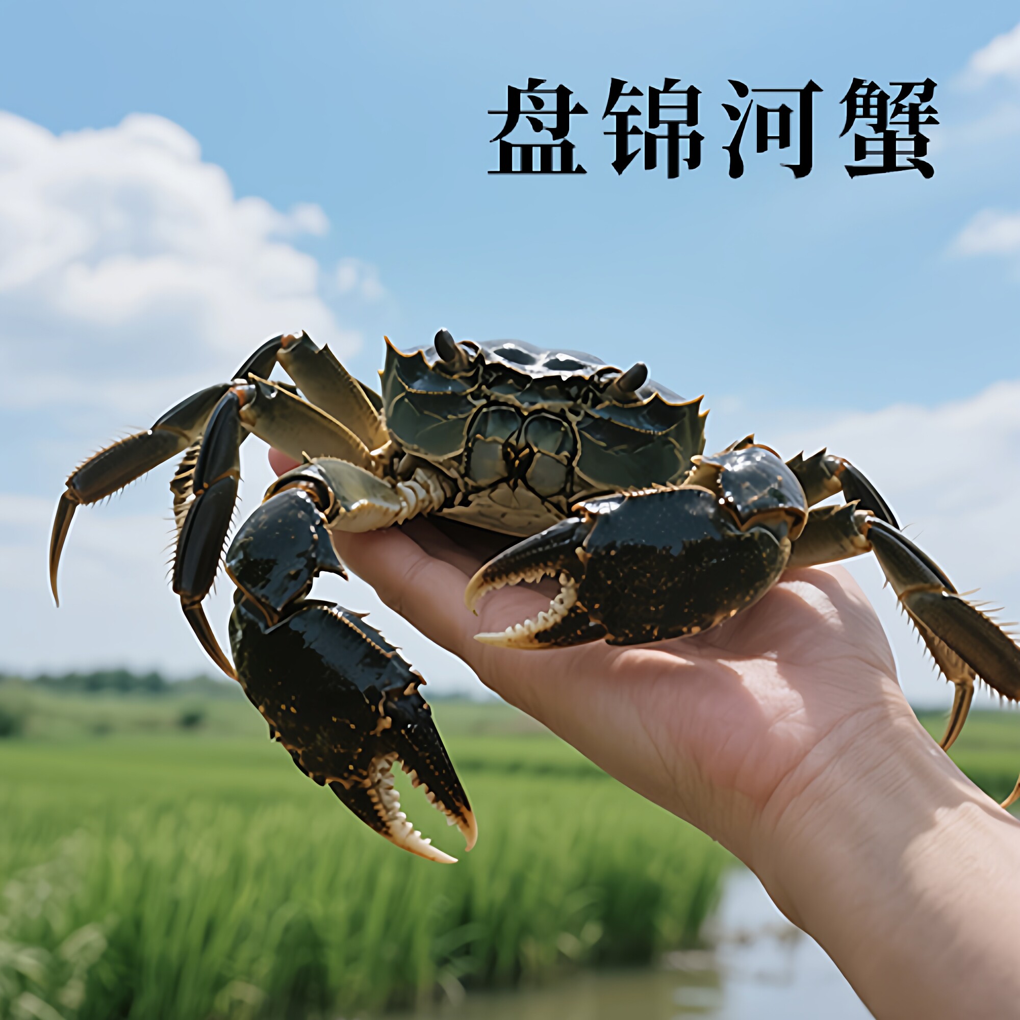盘锦稻田地河蟹直发