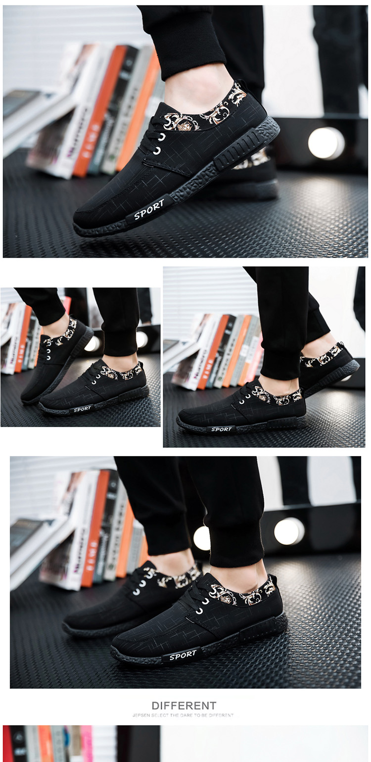 Giày nam mùa thu thoáng khí Giày vải nam phiên bản Hàn Quốc của giày công sở hoang dã giày thể thao sneaker