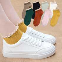Spring and summer fashion small fresh womens socks retro lace lace cotton socks socks candy short tube socks tide