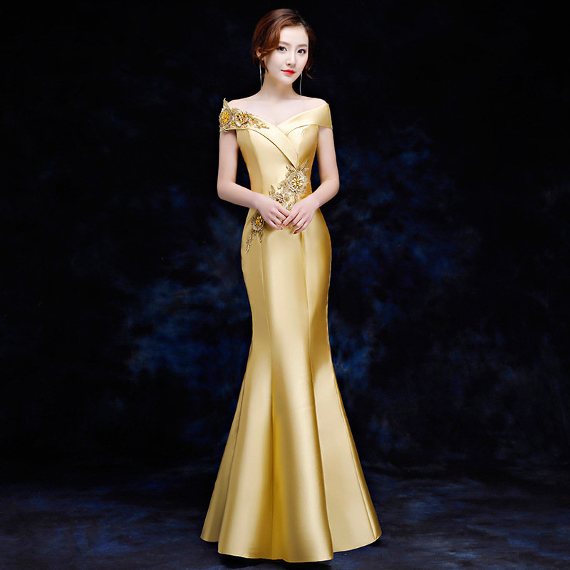 Evening Dress for Women 2025 New Style Banquet Long Dress Hostess Dress Dignified and Elegant Slimming Annual Meeting Mermaid Style