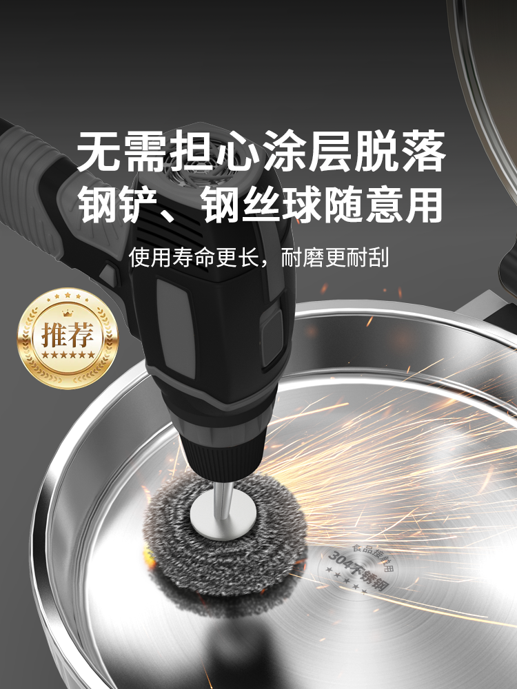 Liren Xiaogangren Stainless Steel Electric Griddle for Home Use, 0-Coating, Double-Sided Heating, Multifunctional Electric Frying Pan, New Model for Making Pancakes