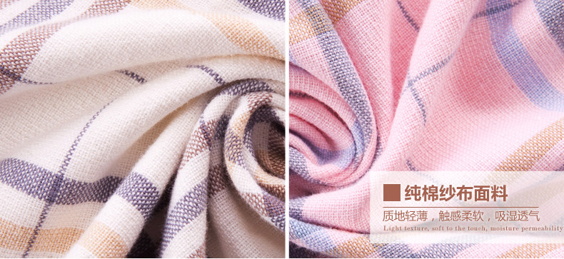 Gối cotton vàng hai gạc đôi hấp thụ độ ẩm mềm mại và thoáng mát mùa hè GA2095 - Khăn gối khăn choàng gối