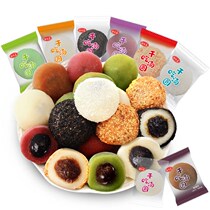 Wang Jiachang dried Tangyuan purple potato shredded coconut sesame flavor independent small package 1000 grams of the whole box of snacks refreshment food