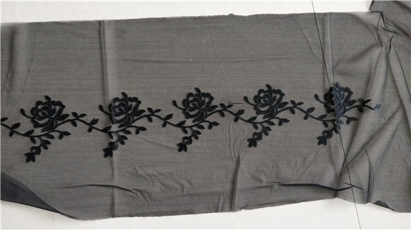 22cm wide black polyester fiber mesh yarn embroidered lace handmade accessories accessories 5 Yuan to about 12 5 m