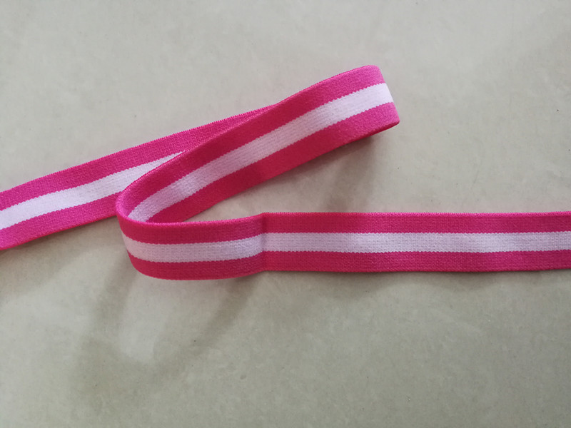 2cm wide rose pink white stripe elastic elastic band leather band women's underwear baby pants waist belt 1 yuan 2 meters