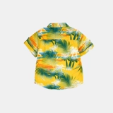 Летняя тонкая рубашка для мальчиков для отдыха, детская куртка, короткий рукав