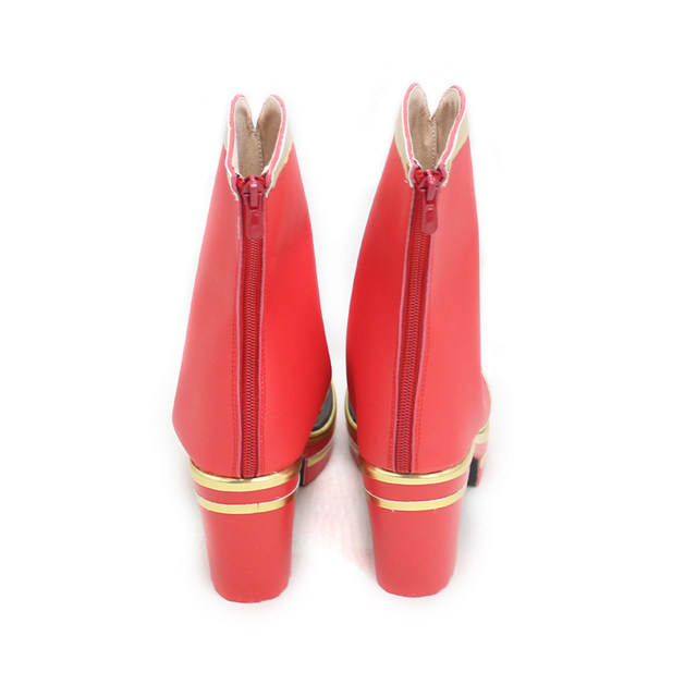 F1432 Jockey Girl Pretty Derby Northern Dark Horse Cosplay Shoes (Red Series)