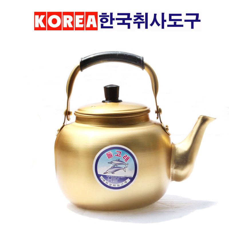 Korean rice wine pot imported rice wine barrel yellow aluminum pot Korean barbecue wine pot 1-10 liters original dolphin brand Korean pot