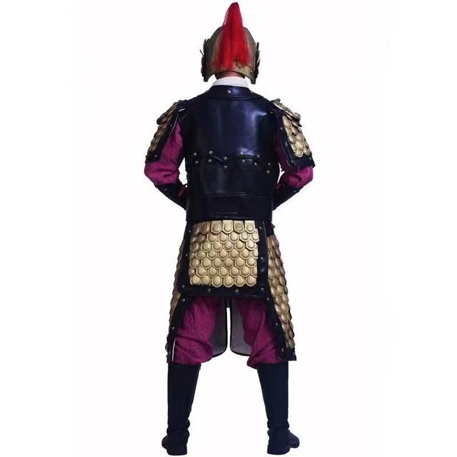 Costume general helmet samurai robe armor soldier ບຸກຄົນທີ່ແທ້ຈິງ wearable armor stage performance costume warrior armor