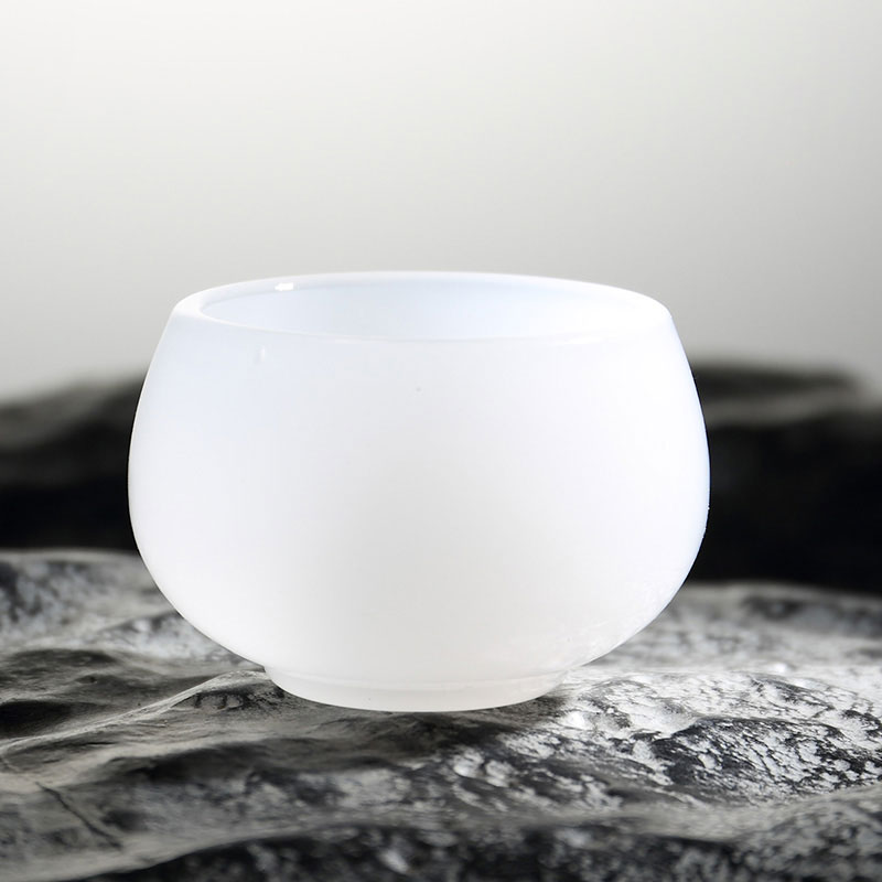 New white porcelain jade porcelain tea cup Ding kiln large tea cup Master Cup individual cup kung fu tea accessories