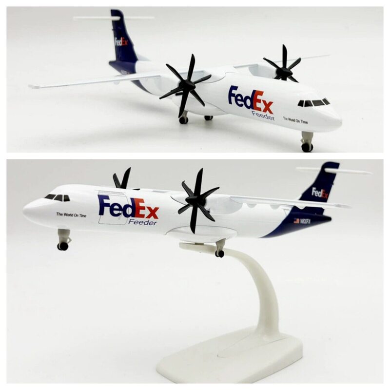 20cm Federal Aviation Atr Transport Aircraft Static Alloy Aircraft Toy Desk Decoration with Landing Gear Ornament