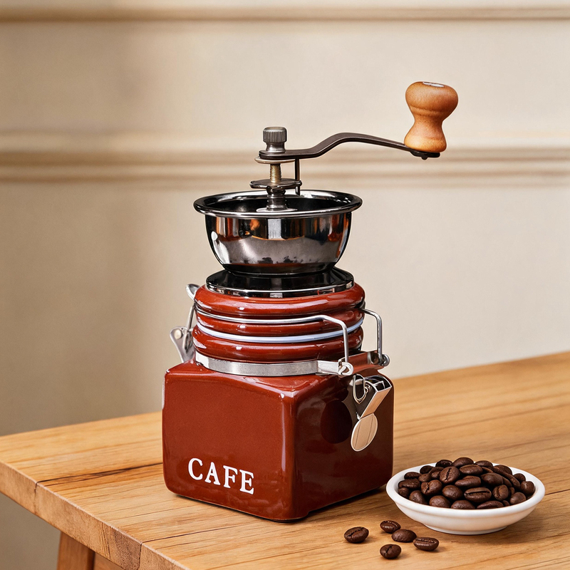 Retro Hand-Cranked Coffee Grinder, Household Portable Electric Bean Grinder, Ceramic Coffee Machine Ornaments Retro Hand-Cranked Coffee Grinder, Household Portable Electric Bean Grinder, Ceramic Coffee Machine Ornaments