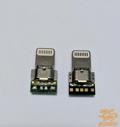 iphone with C10D plug Apple trimming lightning head handmade data cable DB aircraft head mfi certification