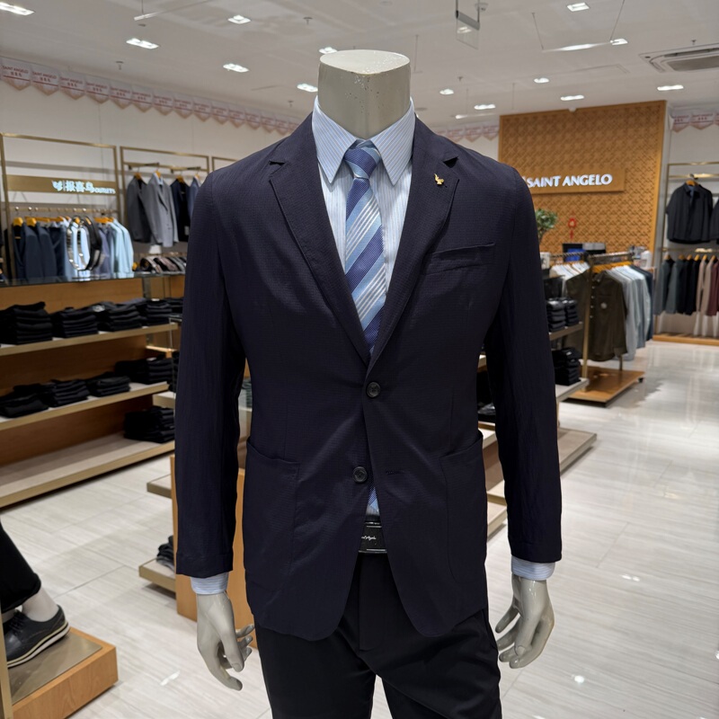 【Baoxiniao 26 Spring/Summer Men's Suit Jacket Deep Blue Thin Casual Sports Blazer 3.0 Model 195