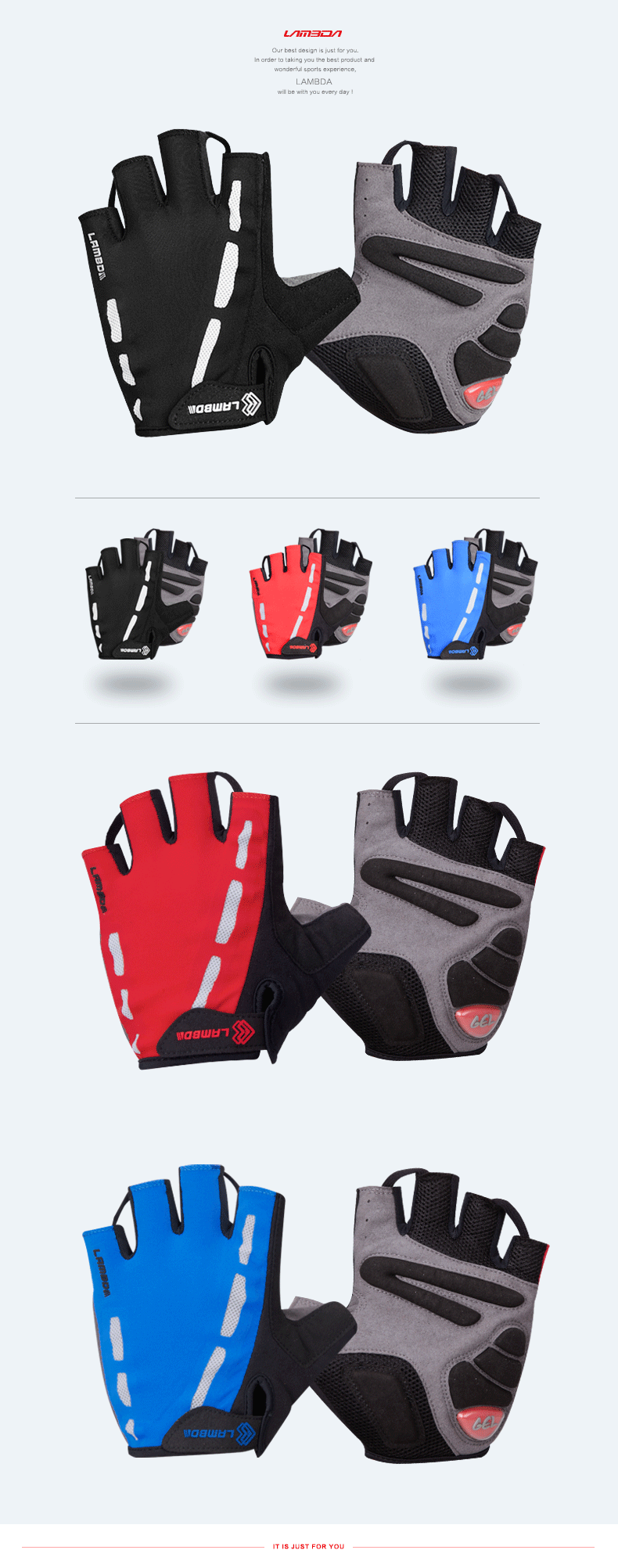 Gants pour vélo mixte LAMBDA - Ref 2247685 Image 13