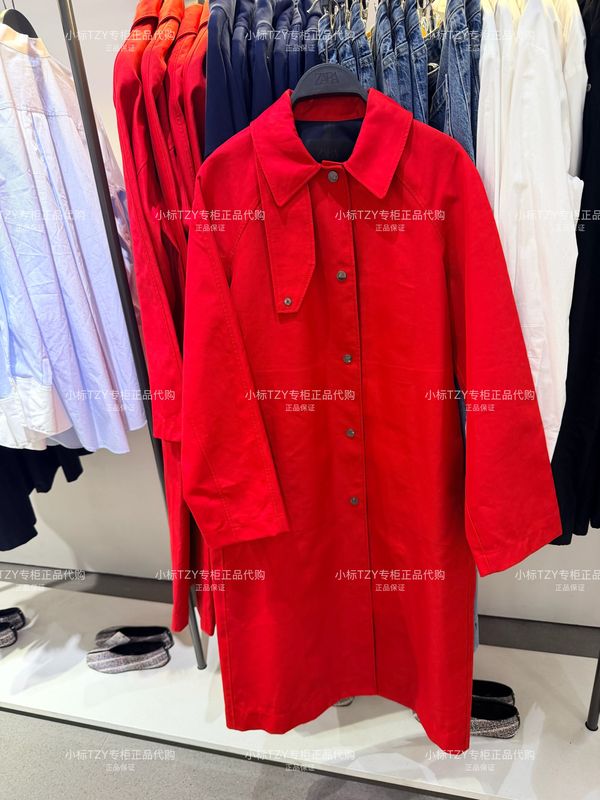 September Zara Domestic Purchasing Agent Women's Clothing Zw Series Long-Sleeved Lapel Long Trench Coat 3811245 600