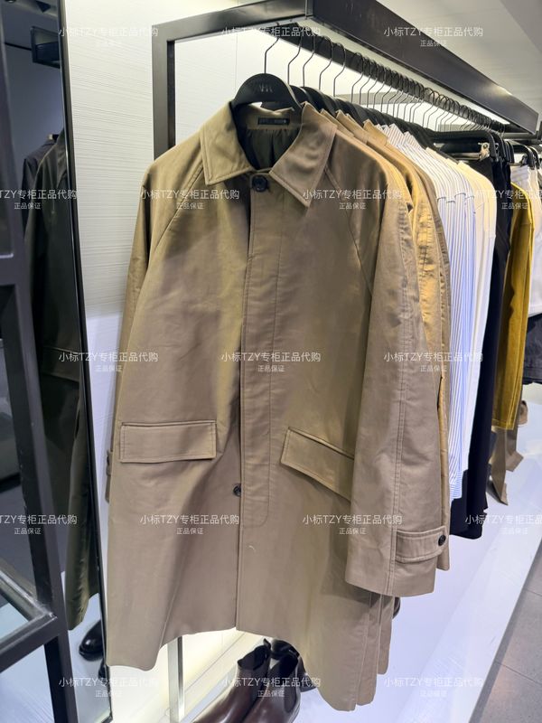 September Zara Domestic Purchasing Agent Men's Clothing Retro Commuter Slim Straight Cotton Trench Coat 6440400 505