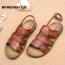 Giày da nam Wangnai đế mềm, giày đế bằng cho nam trung niên những mẫu giày nam đẹp 2021 Sandal