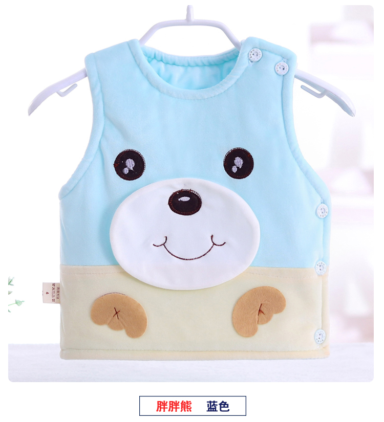 Áo vest cho bé mùa thu và cotton dày cộng với nhung ấm cho nam và nữ áo khoác bé gái