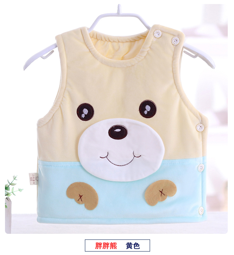 Áo vest cho bé mùa thu và cotton dày cộng với nhung ấm cho nam và nữ áo khoác bé gái