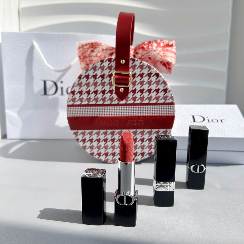 2024 New Dior Lipstick Moisturizing 999 Velvet 772 Valentine's Day Birthday Gift Box for Girlfriend