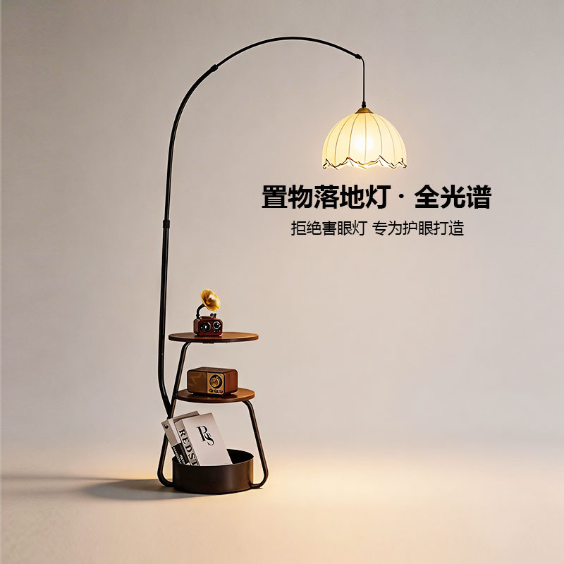Gu Zhong's Vintage Fishing Lamp, Living Room Floor Lamp, Bedroom Bedside Lamp, High-End Shelf Lamp Next to the Sofa, Standing Table Lamp Gu Zhong's Vintage Fishing Lamp, Living Room Floor Lamp, Bedroom Bedside Lamp, High-End Shelf Lamp Next to the Sofa, Standing Table Lamp