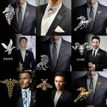 Suit shoulder decoration new six-star retro brooch exquisite mens suit clothing pin Joker badge