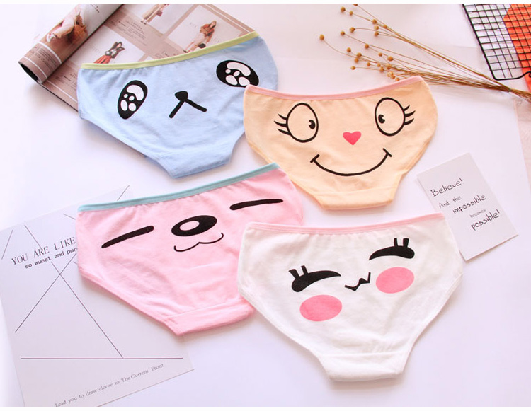 4 giai đoạn phát triển phim hoạt hình biểu hiện gói smiley cô gái đồ lót bông bông sinh viên thấp eo tóm tắt quần lót su nam