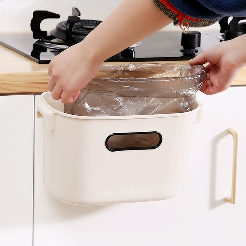 Кухонный настенный мусорный бак, небольшой бытовой шкаф, дверной мусорный бак для ванной комнаты, пластиковая корзина для мусора без перфорации