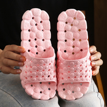 Slippers for women summer couples indoor home non-slip bathing home bathroom anti-odor slippers mens leaking home slippers