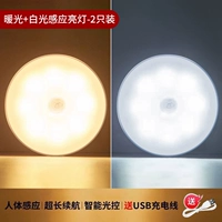 [Специальное предложение, упаковка из 2 шт.] 1 белый 1 теплый сенсорный светильник (кабель для бесплатной зарядки + магнит)