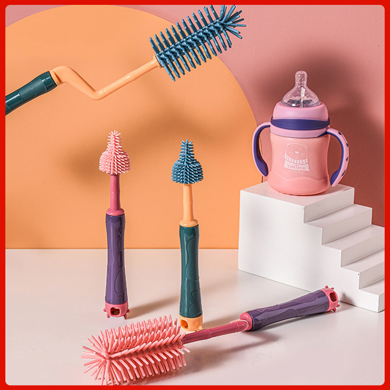 Silicone milk bottle brush baby paste brush brush brush brush brush brush cleaning brush package