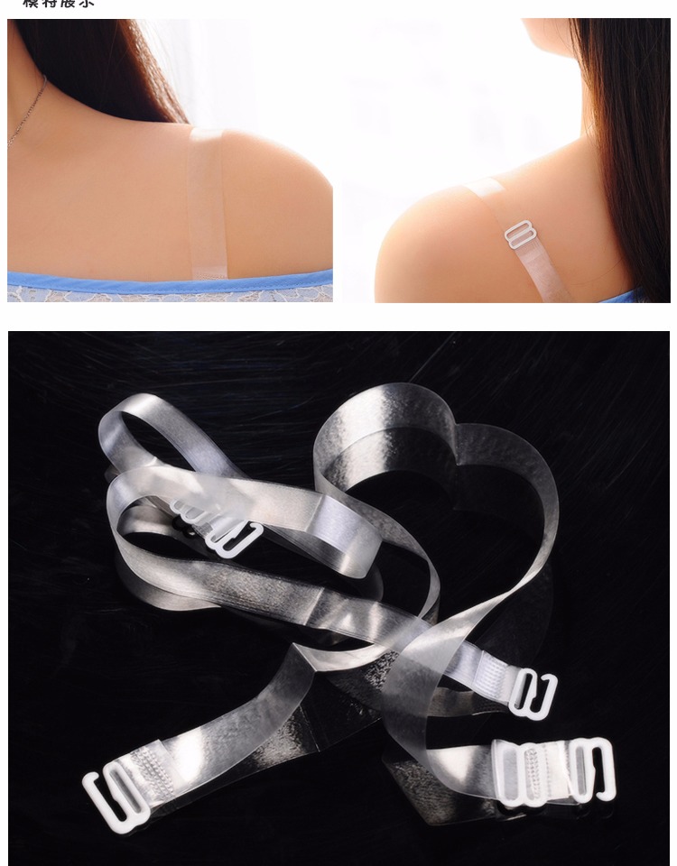 Áo ngực Hàn Quốc vô hình dây đeo vai đẹp trở lại đồ lót dây đeo khóa áo ngực với mở rộng silicone dây đeo áo ngực trong suốt dây áo lót hở lưng gợi cảm