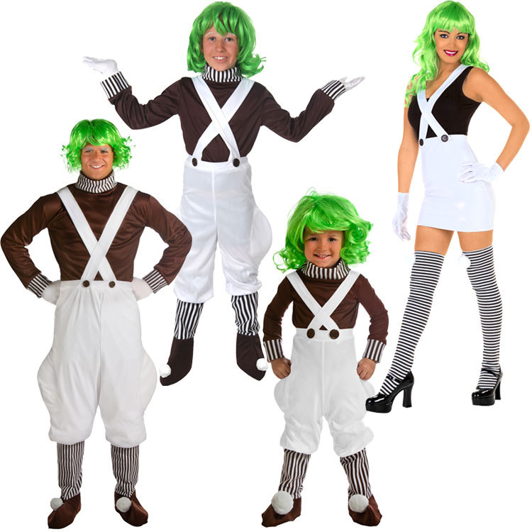 Children's Day Halloween Stage Performance Cosplay Movie Character Charlie and Chocolate Factory Worker Costumes