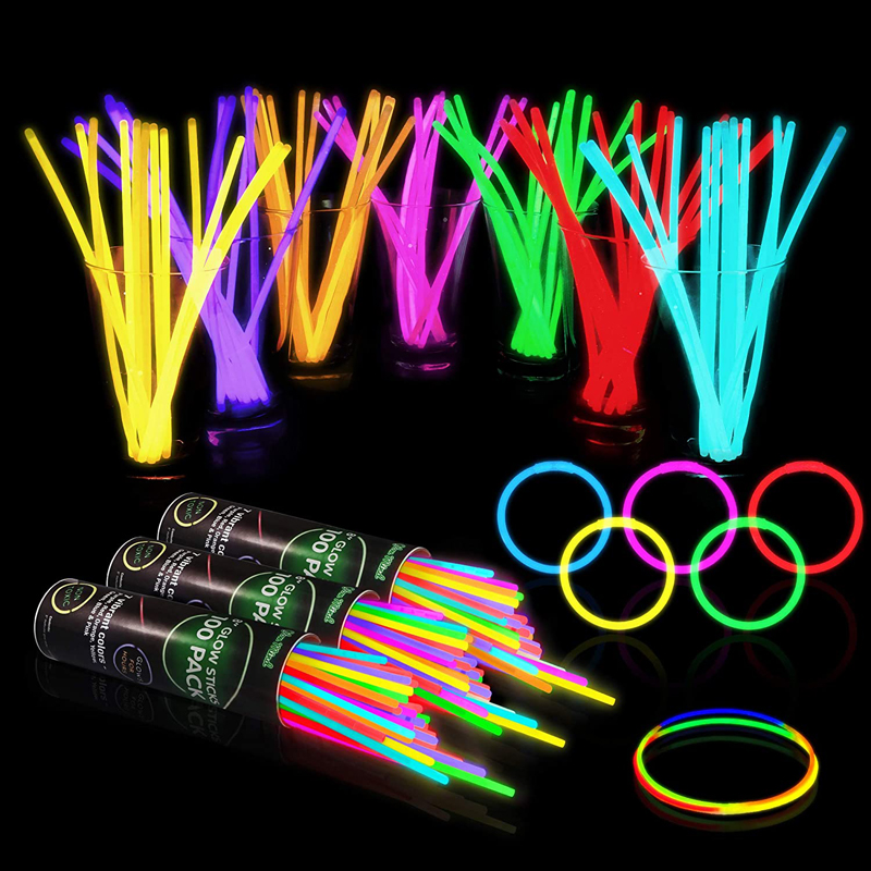 Fluorescent stick Luminous stick field fluorescent props Disposable diy fluorescent running bracelet luminous toy children's color