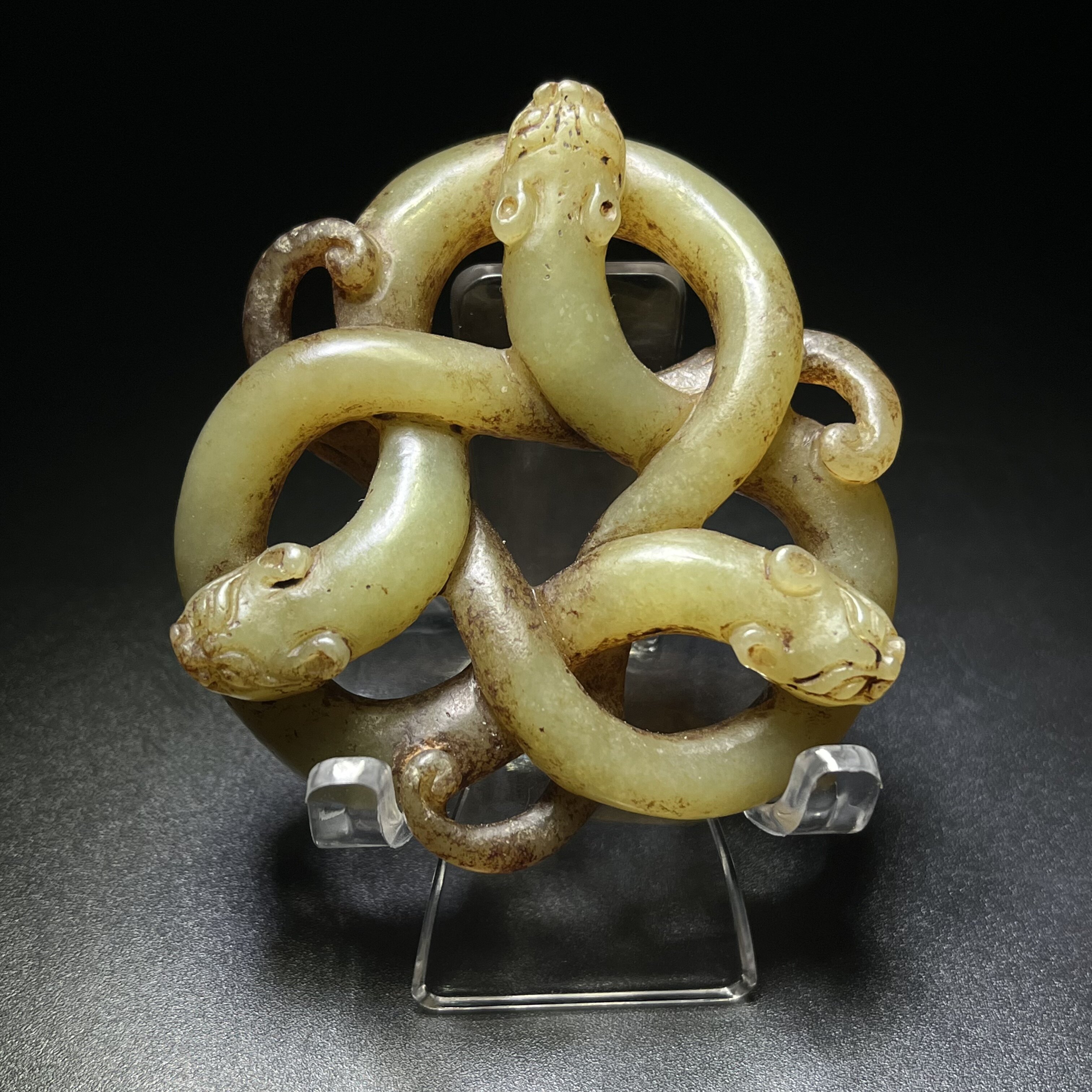 汉代和田玉黄玉螭龙盘龙佩：穿越千年的东方美学艺术品！-手饰-淘宝好物网