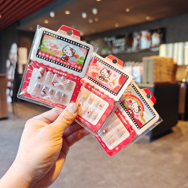 Ito Family's Officially Licensed Sanrio Hello Kitty Children's Wearable Nail Stickers, Nail Patches, Nail Stickers