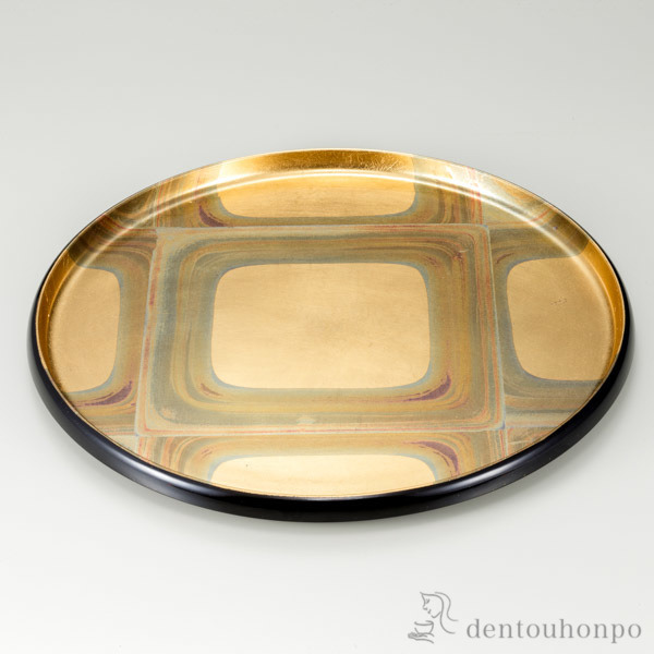 : Japanese foil one gold foil ancient foil safe basin handmade fine tea tray refreshment tray