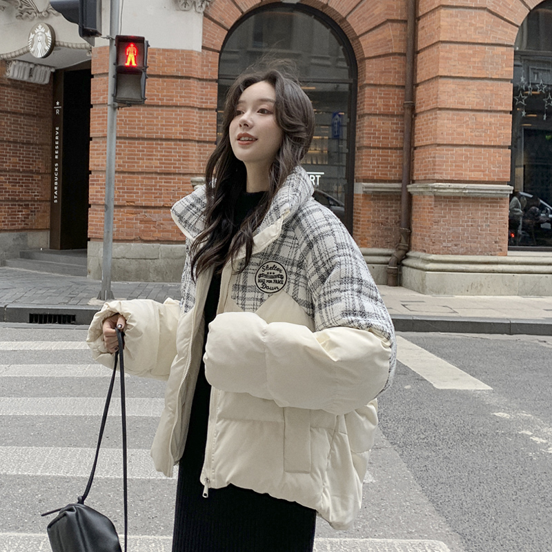 Cotton-padded women's small Korean version loose 2022 winter popular popular bread clothes Hong Kong style fashion down padded jacket