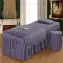 Perry Home Dệt hun khói Làm đẹp màu tím Giường che Cơ thể bốn mảnh mát xa Vật lý trị liệu Giường vuông đầu tròn khăn trải giường spa Trang bị tấm