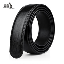 Kangaroo belt body headless male genuine leather fashion business casual cow leather automatic buckle belt not taking the lead in light body