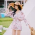 Cặp đôi đồ bơi bikini bikini ba mảnh áo ngực nhỏ tập hợp thép tấm kỳ nghỉ hè - Vài đồ bơi đồ đôi đi biển 2020 Vài đồ bơi