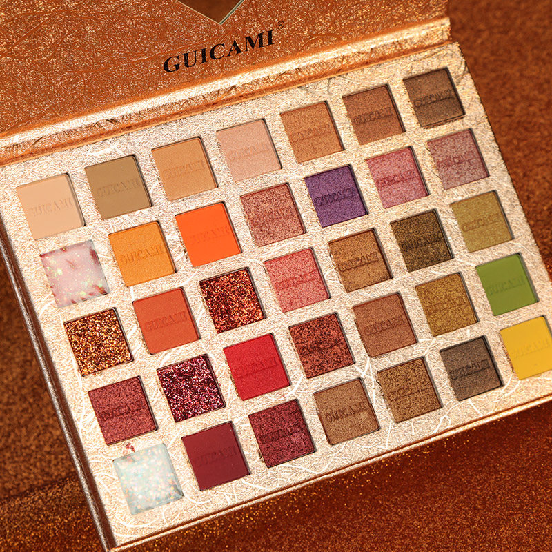 GUICAMI superfire 35 color eye shadow disc unicorn Pearlite Flash Powder Waterproof Native bean mud sequin matte geodesy
