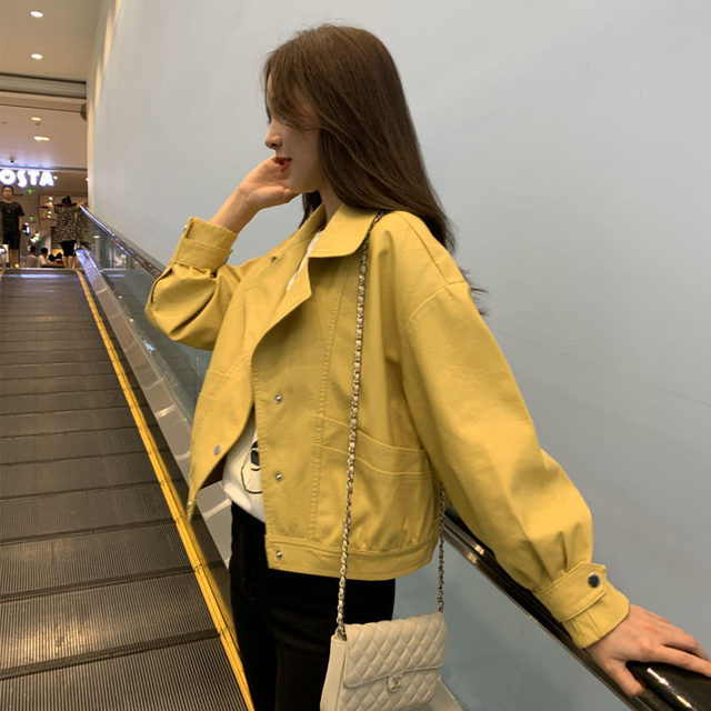 Leather jacket 2024 new style women's spring and autumn short motorcycle fashion popular leather jacket small autumn wear tall coat