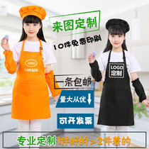 Childrens apron Dingding as children Painting Painting Clothes Kindergarten Fine Arts Advertising Apron Painting India Custom LOGO