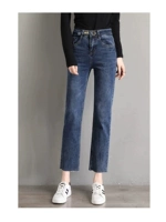 GOW Jeans Женские прямые трансляции эластичные прямые брюки, три -цветные тонкие универсальные живые вещательные бренды. Хвосты не возвращаются