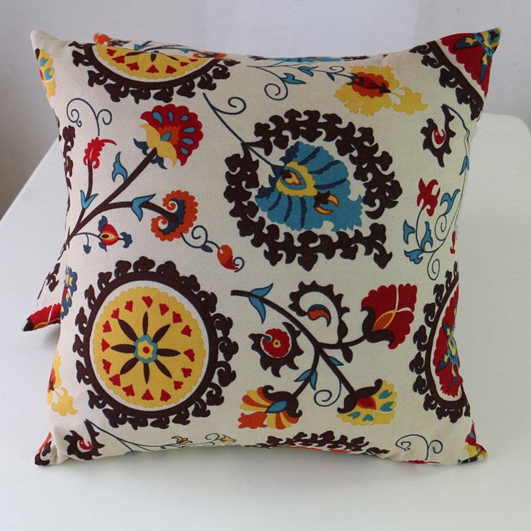 Mediterranean National Wind Cotton Linen Cushions Living-room Sofa Hug Pillow Close To Pillowcase Sunflower Pillow Headgear Shooting