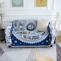 American Four Seasons universal cotton blanket Nordic retro sofa towel tapestry full cover sofa cover dustproof sofa cover