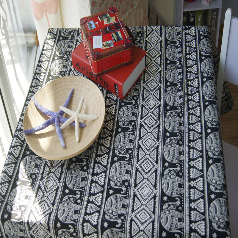 Thai retro cotton tablecloth southeast Asian national fabric tablecloth tablecloth Tea cabinet cover background cloth