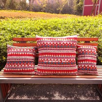 Southeast Asia cotton and linen pillows Car office pillows Sofa cushions Striped waist pillowcases Nordic wedding shooting